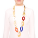 Horn & Lacquer Chain Necklace #13645 - HORN JEWELRY