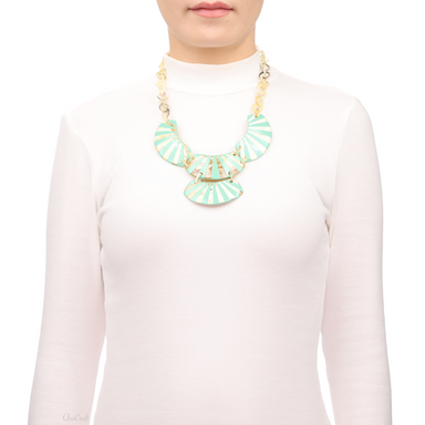 Horn & Lacquer Chain Necklace #13673 - HORN JEWELRY