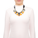 Horn & Lacquer Chain Necklace #13678 - HORN JEWELRY