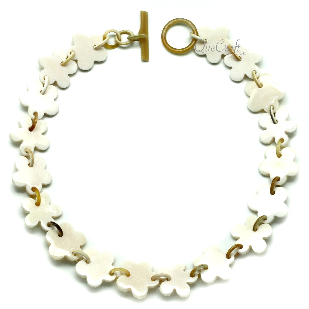 Bone & Horn Chain Necklace #11949 - HORN JEWELRY