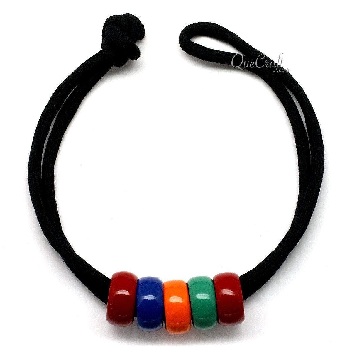 Horn & Lacquer String Necklace #12390 - HORN JEWELRY