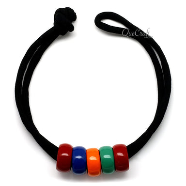 Horn & Lacquer String Necklace #12390 - HORN JEWELRY