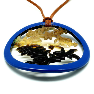 Horn & Lacquer Pendant #11362 - HORN JEWELRY