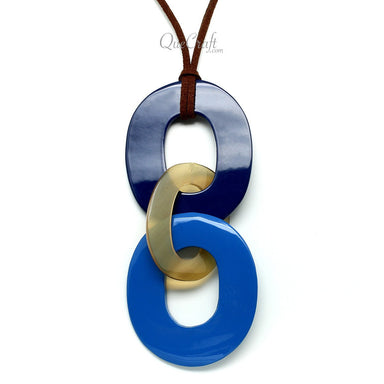 Horn & Lacquer Pendant #11802 - HORN JEWELRY