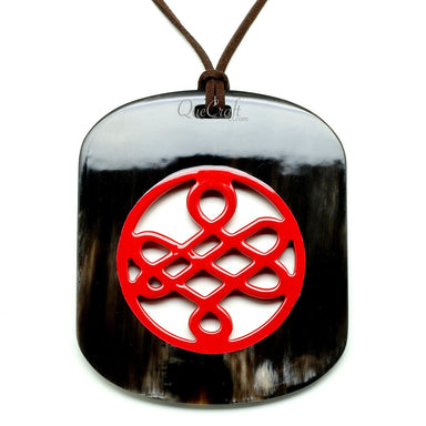 Horn & Lacquer Pendant #12068 - HORN JEWELRY
