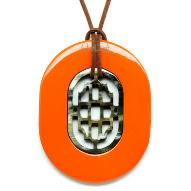 Horn & Lacquer Pendant #12076 - HORN JEWELRY