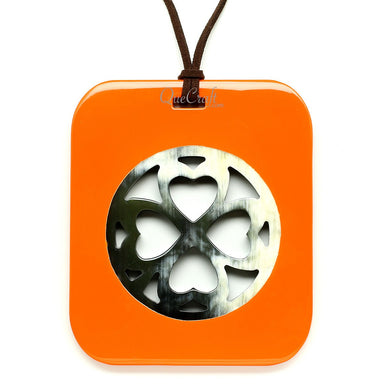 Horn & Lacquer Pendant #12080 - HORN JEWELRY