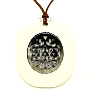 Horn & Lacquer Pendant #12258 - HORN JEWELRY