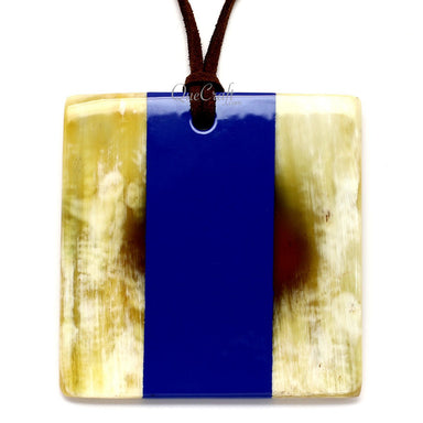 Horn & Lacquer Pendant #12366 - HORN JEWELRY