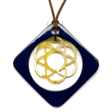 Horn & Lacquer Pendant #12369 - HORN JEWELRY