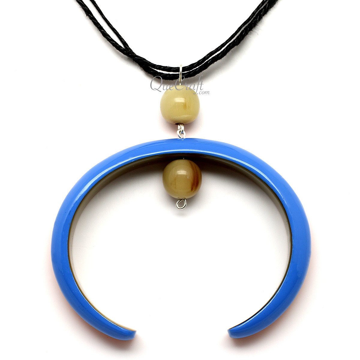 Horn & Lacquer Pendant #12387 - HORN JEWELRY