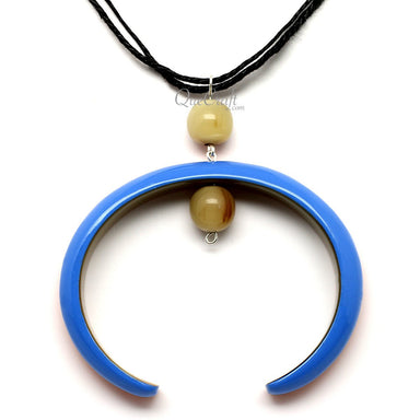 Horn & Lacquer Pendant #12387 - HORN JEWELRY