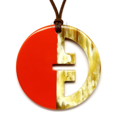 Horn & Lacquer Pendant #12423 - HORN JEWELRY