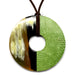 Horn & Leather Pendant #12483 - HORN JEWELRY