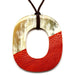 Horn & Leather Pendant #12525 - HORN JEWELRY