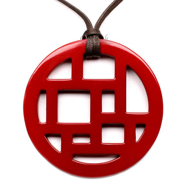 Horn & Lacquer Pendant #12711 - HORN JEWELRY