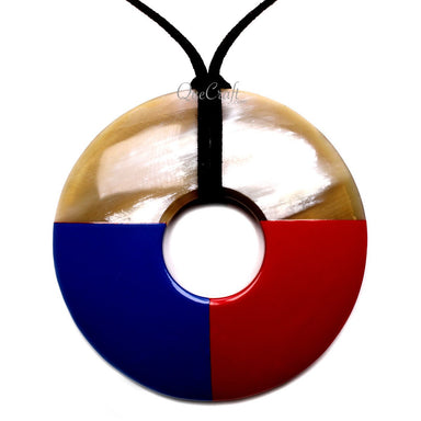 Horn & Lacquer Pendant #12715 - HORN JEWELRY