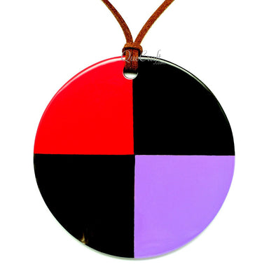 Horn & Lacquer Pendant #12756 - HORN JEWELRY