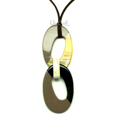 Horn & Lacquer Pendant #13045 - HORN JEWELRY