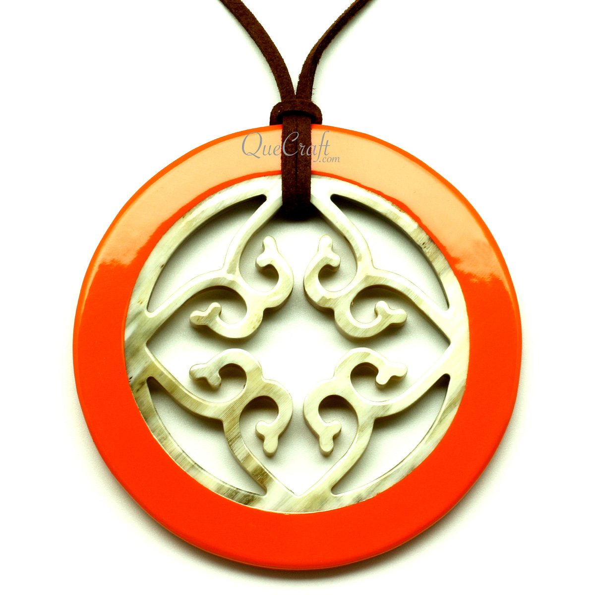 Horn & Lacquer Pendant #13119 - HORN JEWELRY