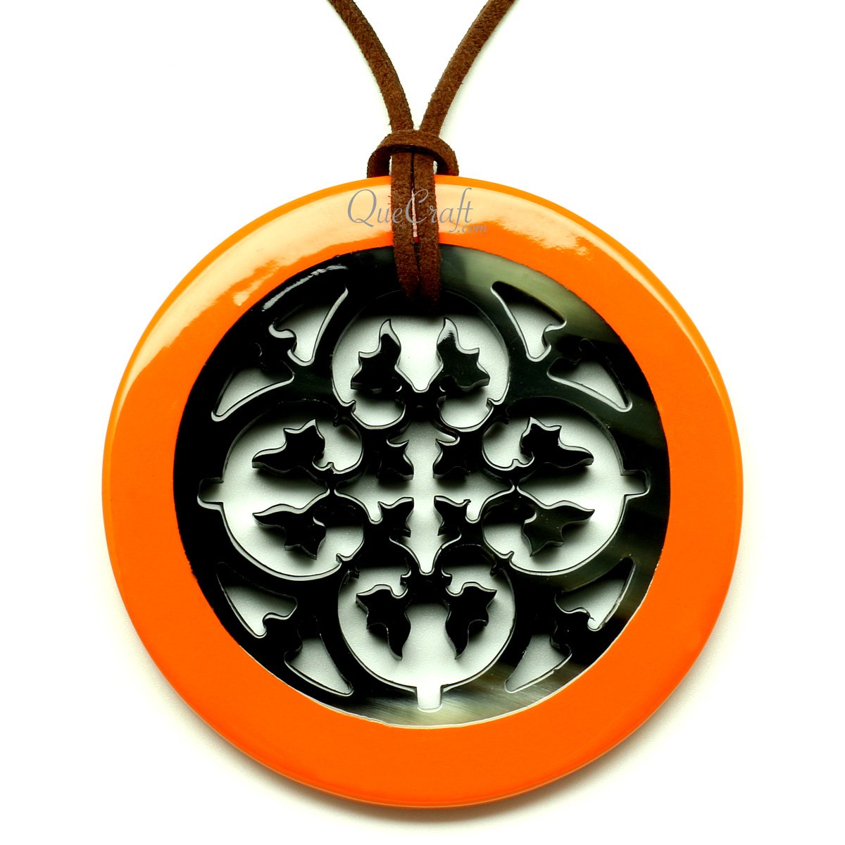 Horn & Lacquer Pendant #13121 - HORN JEWELRY