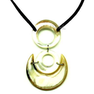 MOP & Horn Pendant #13165 - HORN JEWELRY
