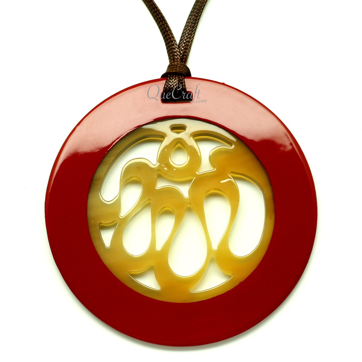 Horn & Lacquer Pendant #13214 - HORN JEWELRY