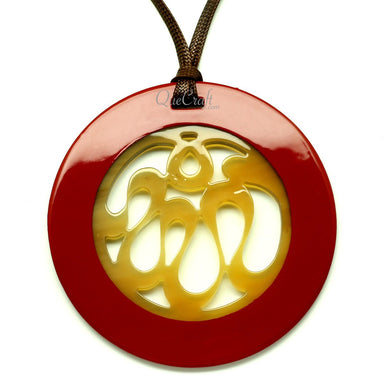 Horn & Lacquer Pendant #13214 - HORN JEWELRY
