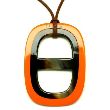 Horn & Lacquer Pendant #13217 - HORN JEWELRY