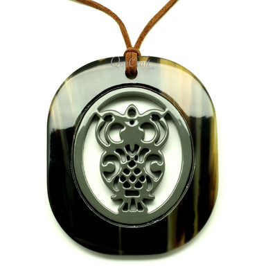 Horn & Lacquer Pendant #13220 - HORN JEWELRY