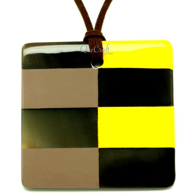 Horn & Lacquer Pendant #13225 - HORN JEWELRY