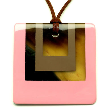 Horn & Lacquer Pendant #13227 - HORN JEWELRY