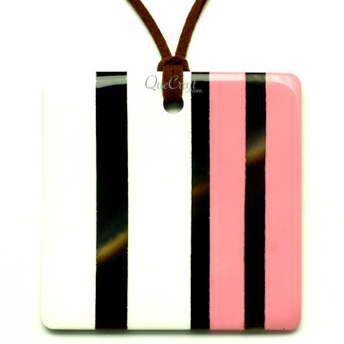 Horn & Lacquer Pendant #13228 - HORN JEWELRY