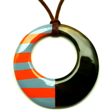 Horn & Lacquer Pendant #13230 - HORN JEWELRY