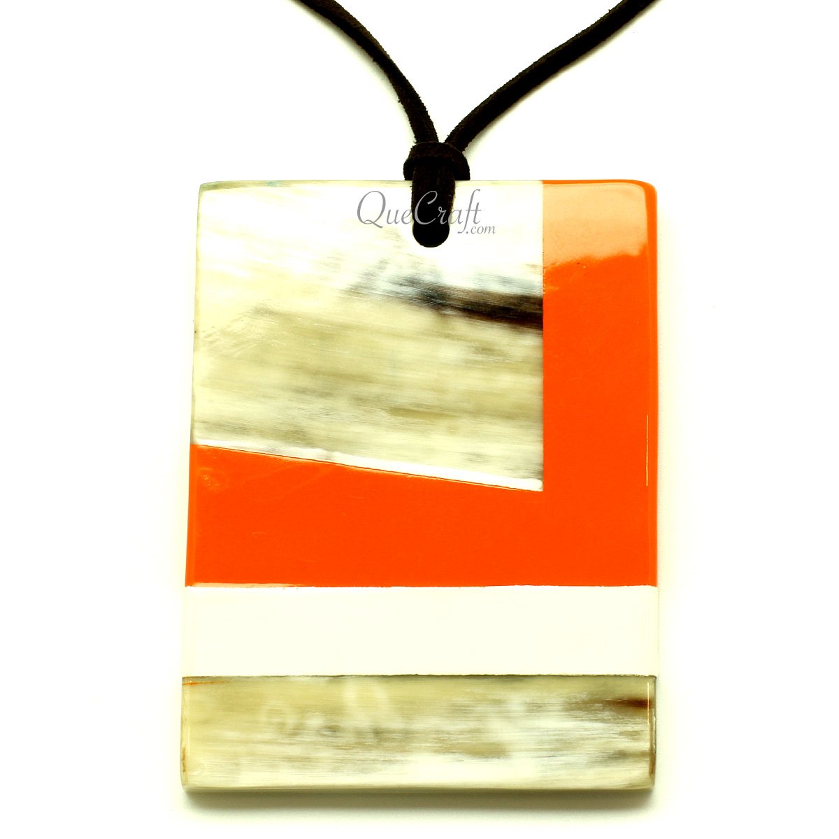 Horn & Lacquer Pendant #13424 - HORN JEWELRY
