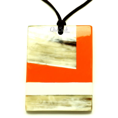 Horn & Lacquer Pendant #13424 - HORN JEWELRY