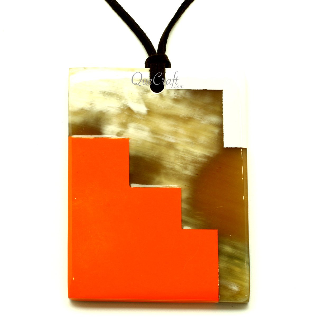 Horn & Lacquer Pendant #13426 - HORN JEWELRY