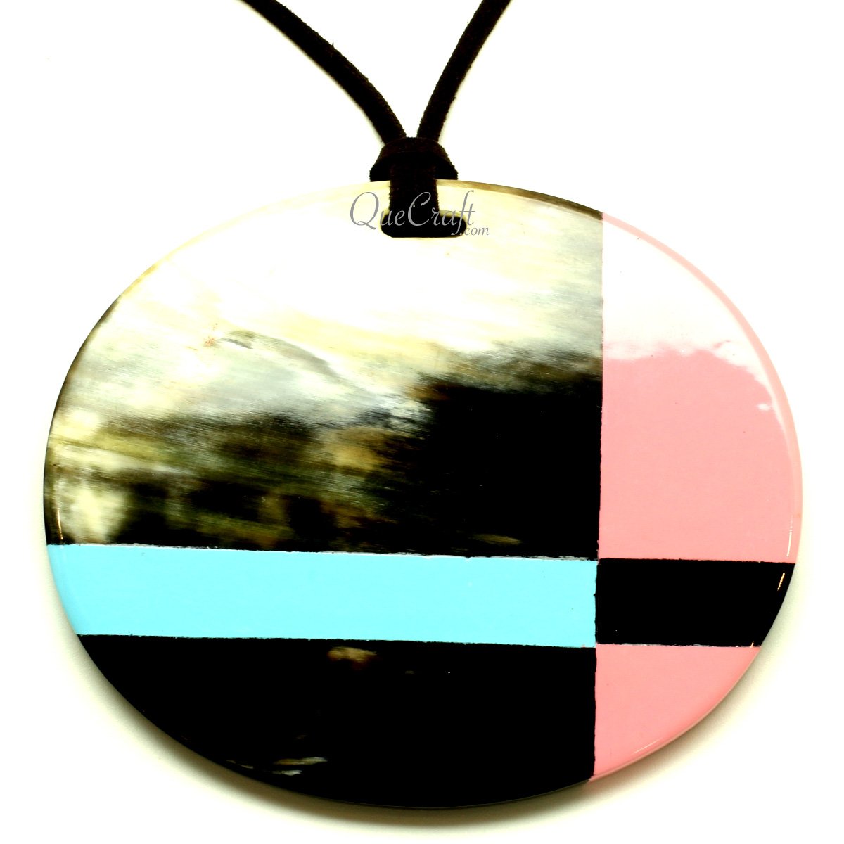 Horn & Lacquer Pendant #13429 - HORN JEWELRY