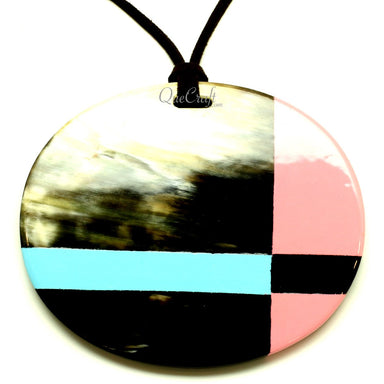 Horn & Lacquer Pendant #13429 - HORN JEWELRY