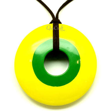 Horn & Lacquer Pendant #13432 - HORN JEWELRY