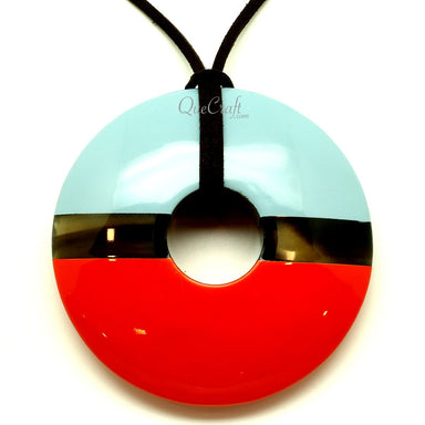 Horn & Lacquer Pendant #13435 - HORN JEWELRY