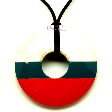 Horn & Lacquer Pendant #13436 - HORN JEWELRY
