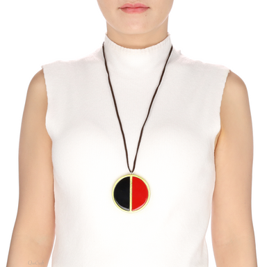 Horn & Lacquer Pendant #13493 - HORN JEWELRY