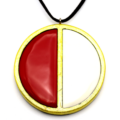 Horn & Lacquer Pendant #13494 - HORN JEWELRY