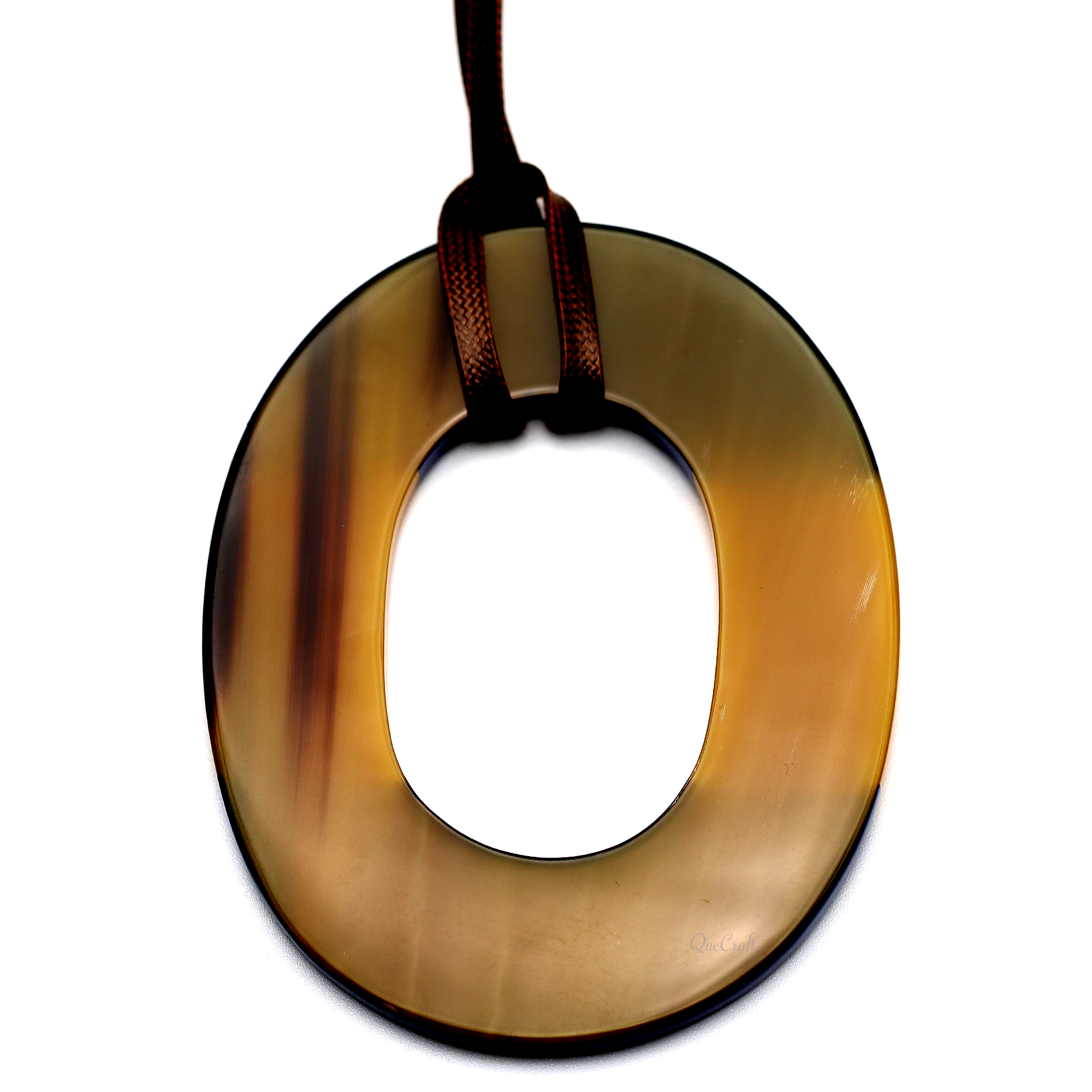 Horn & Lacquer Pendant #13497 - HORN JEWELRY