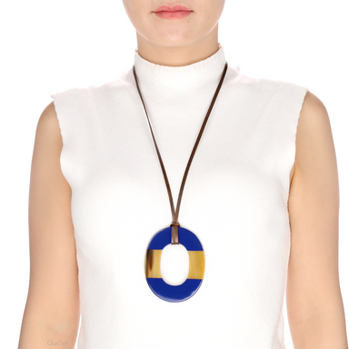 Horn & Lacquer Pendant #13497 - HORN JEWELRY