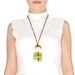 Horn & Lacquer Pendant #13498 - HORN JEWELRY