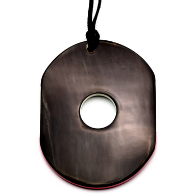 Horn & Lacquer Pendant #13502 - HORN JEWELRY