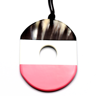 Horn & Lacquer Pendant #13502 - HORN JEWELRY