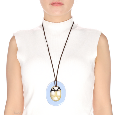 Horn & Lacquer Pendant #13555 - HORN JEWELRY